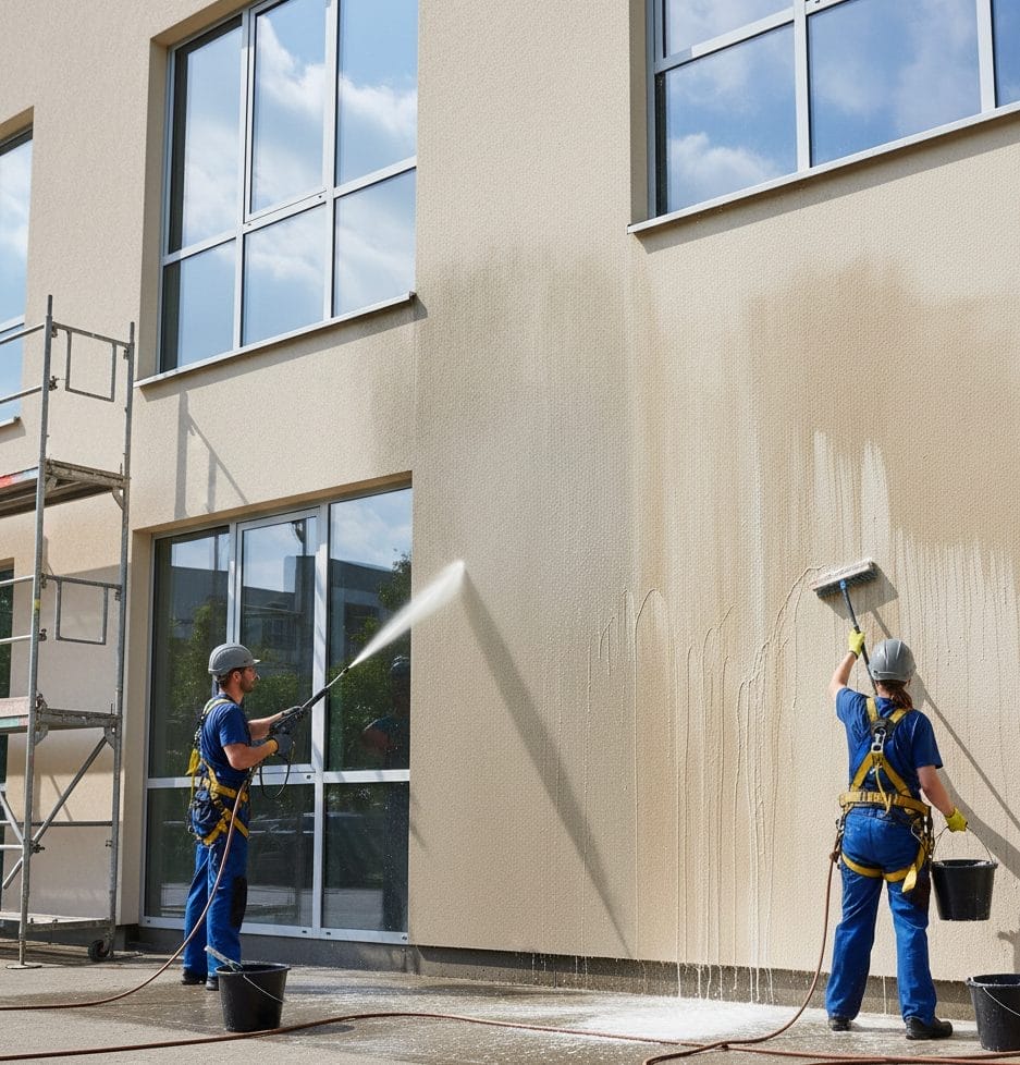 facade cleaning pic profesjonalne mycie elewacji budynku